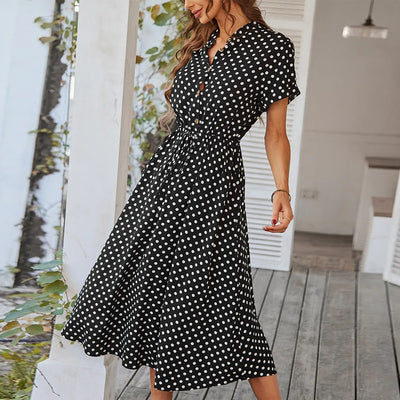 Dotarie™ Polka Midi Shirt Dress