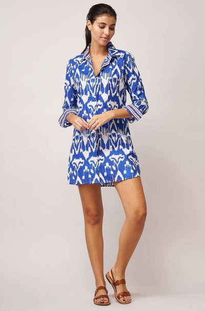 Dream Fashions CLAUDIA Ikat Shirt Tribakat Blue